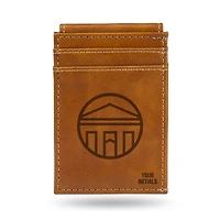 Brown Longwood Lancers Personalized Front Pocket Wallet