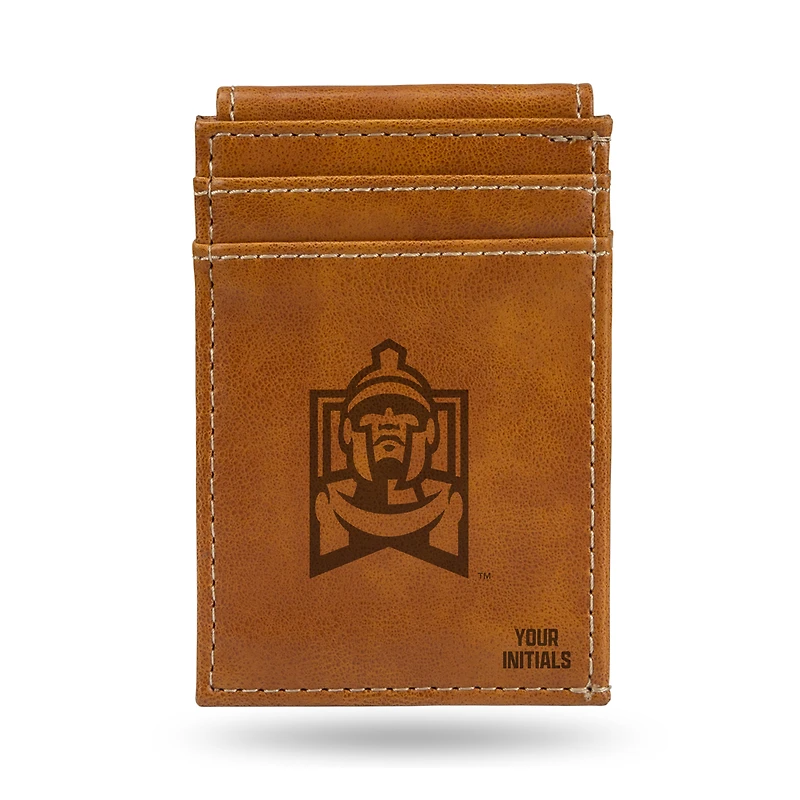Brown East Stroudsburg Warriors Personalized Front Pocket Wallet