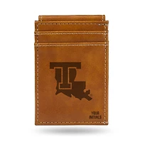 Brown Louisiana Tech Bulldogs Personalized Front Pocket Wallet