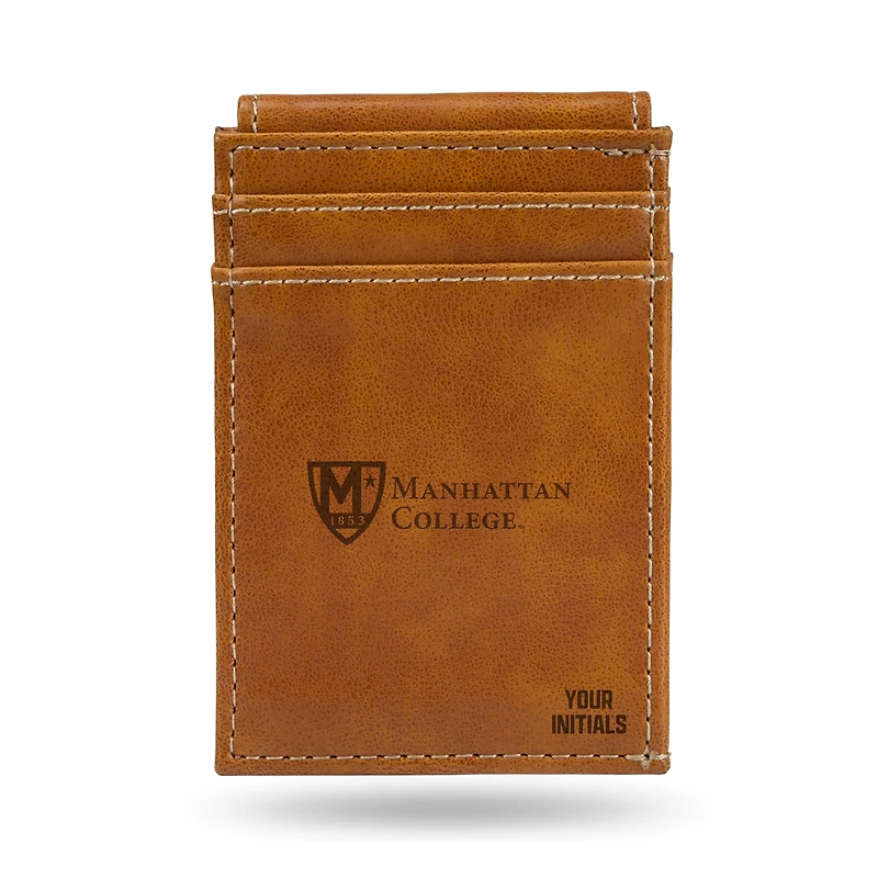 Brown Manhattan Jaspers Personalized Front Pocket Wallet