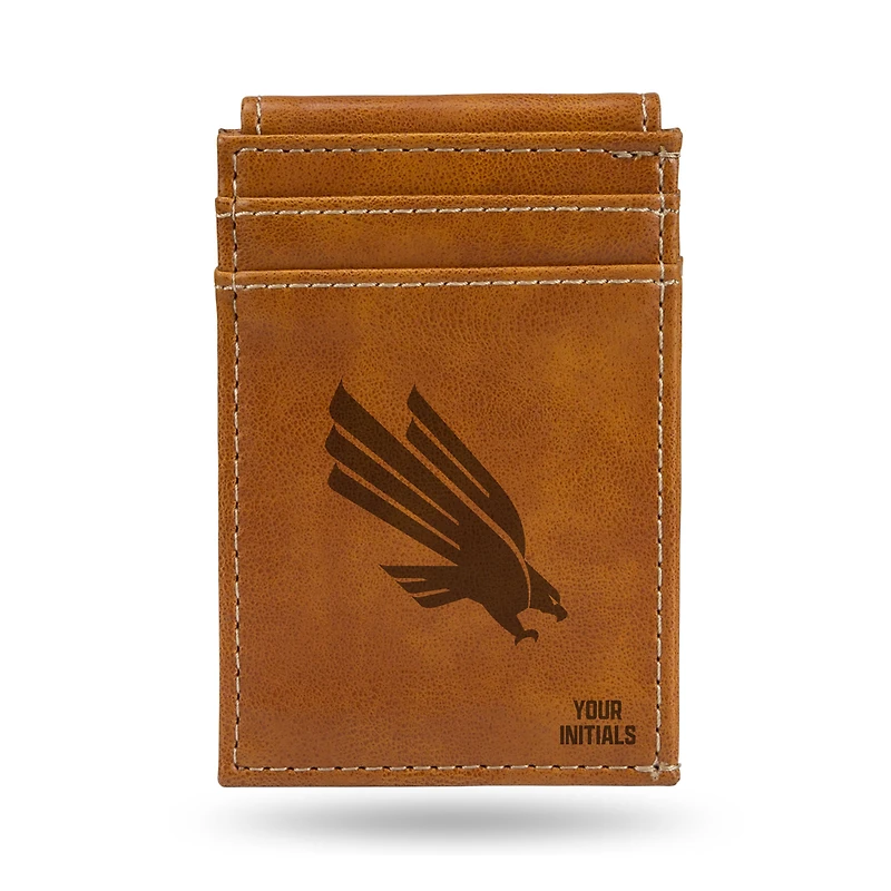 Brown North Texas Mean Green Personalized Front Pocket Wallet