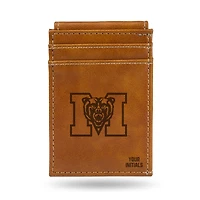 Brown Mercer Bears Personalized Front Pocket Wallet
