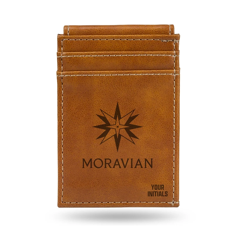 Brown Moravian Greyhounds Personalized Front Pocket Wallet