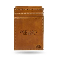 Brown Oakland Golden Grizzlies Personalized Front Pocket Wallet