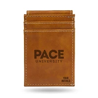 Brown Pace University Setters Personalized Front Pocket Wallet