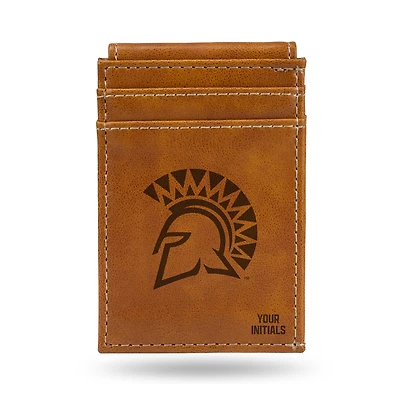 Brown San Jose State Spartans Personalized Front Pocket Wallet