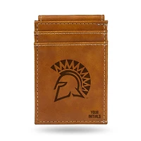 Brown San Jose State Spartans Personalized Front Pocket Wallet