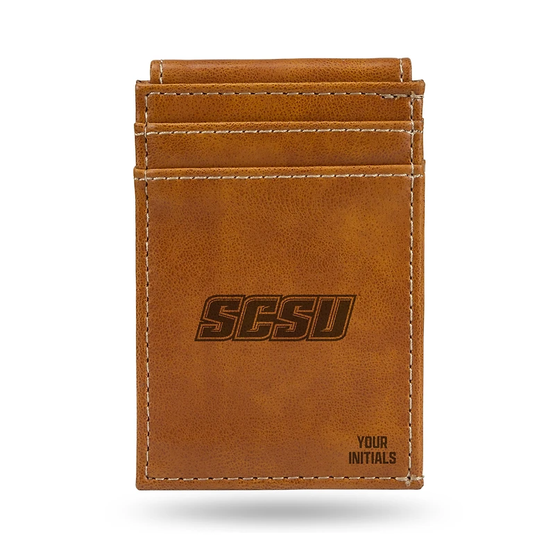 Brown Southern Connecticut State Owls Personalized Front Pocket Wallet
