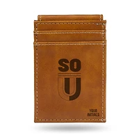 Brown Southern Oregon Raiders Personalized Front Pocket Wallet