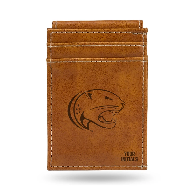 Brown South Alabama Jaguars Personalized Front Pocket Wallet