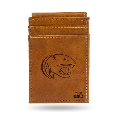 Brown South Alabama Jaguars Personalized Front Pocket Wallet