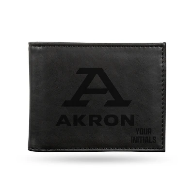Black Akron Zips Personalized Billfold Wallet