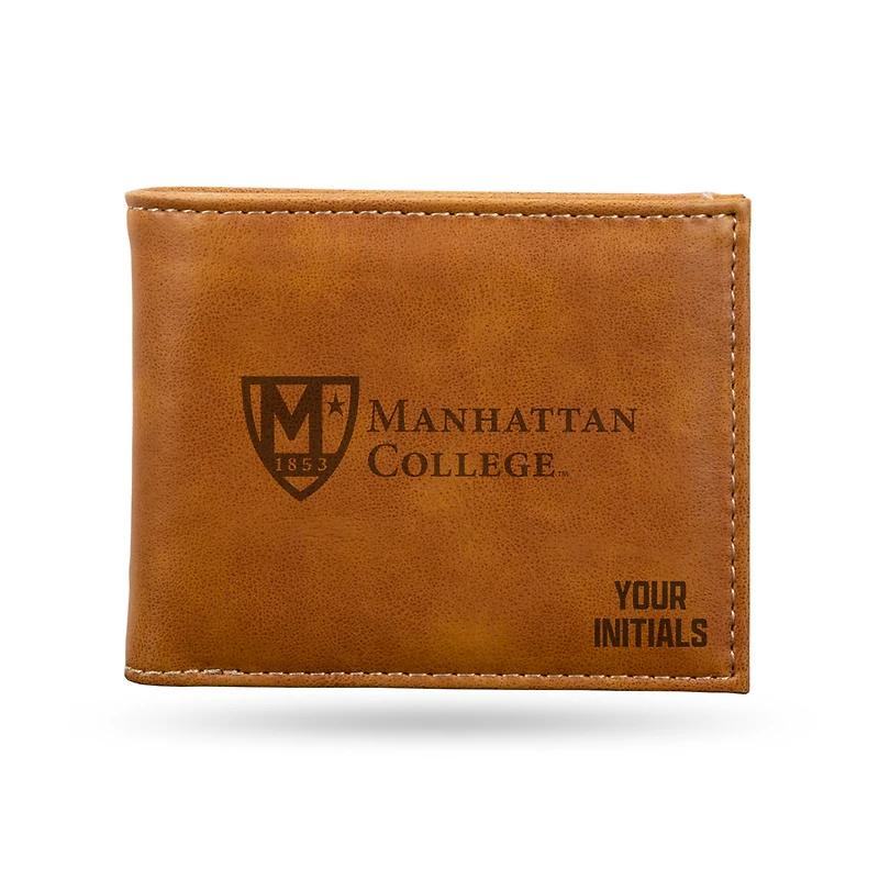 Brown Manhattan Jaspers Personalized Billfold Wallet