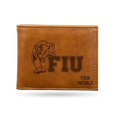 Brown FIU Panthers Personalized Billfold Wallet