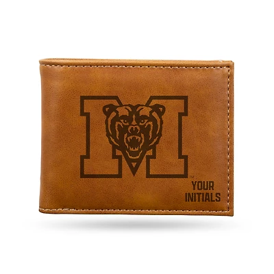 Brown Mercer Bears Personalized Billfold Wallet