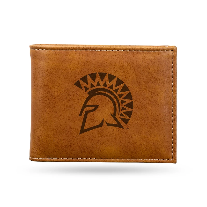 Brown San Jose State Spartans Personalized Billfold Wallet