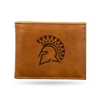 Brown San Jose State Spartans Personalized Billfold Wallet