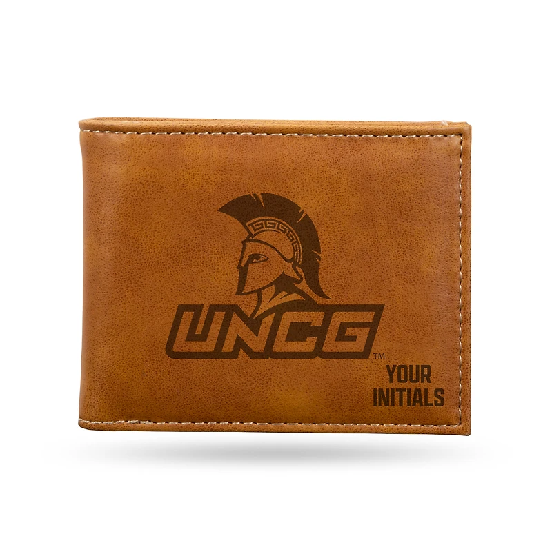 Brown UNCG Spartans Personalized Billfold Wallet