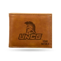 Brown UNCG Spartans Personalized Billfold Wallet