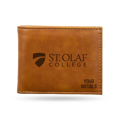 Brown St. Olaf Oles Personalized Billfold Wallet