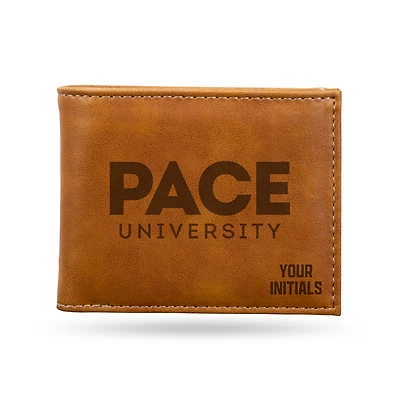 Brown Pace University Setters Personalized Billfold Wallet