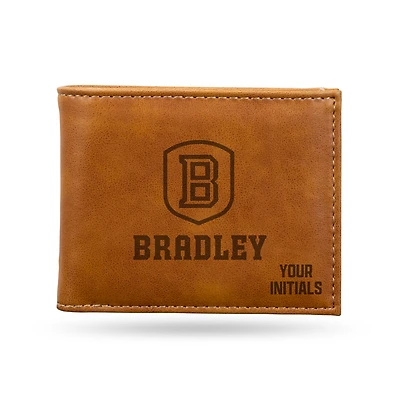 Brown Bradley Braves Personalized Billfold Wallet