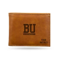 Brown Boston University Personalized Billfold Wallet