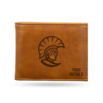 Brown Tampa Spartans Personalized Billfold Wallet