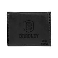 Black Bradley Braves Personalized Trifold Wallet