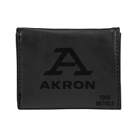 Black Akron Zips Personalized Trifold Wallet