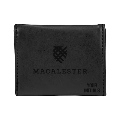 Black Macalester Scots Personalized Trifold Wallet