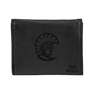 Black Tampa Spartans Personalized Trifold Wallet