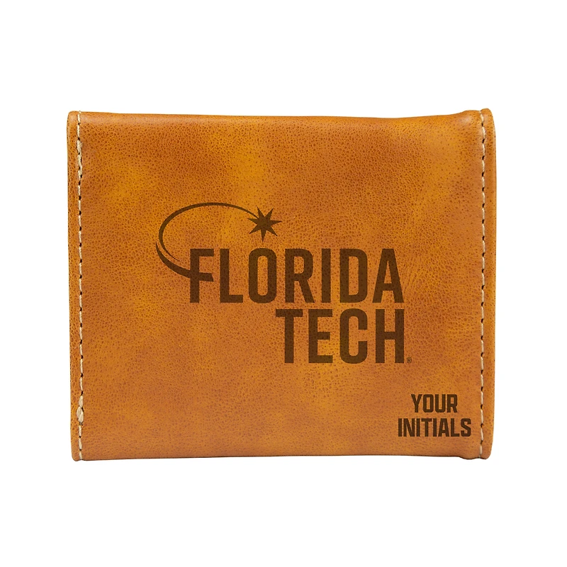 Brown Florida Tech Panthers Personalized Trifold Wallet