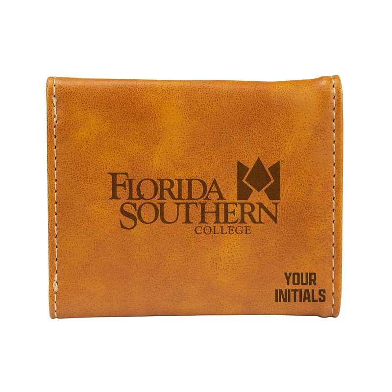 Brown Florida Southern Mocs Personalized Trifold Wallet