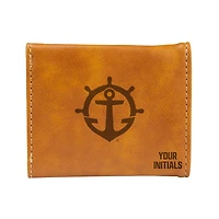 Brown Portland Pilots Personalized Trifold Wallet