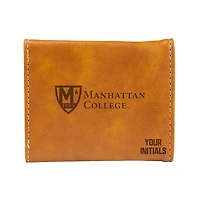 Brown Manhattan Jaspers Personalized Trifold Wallet