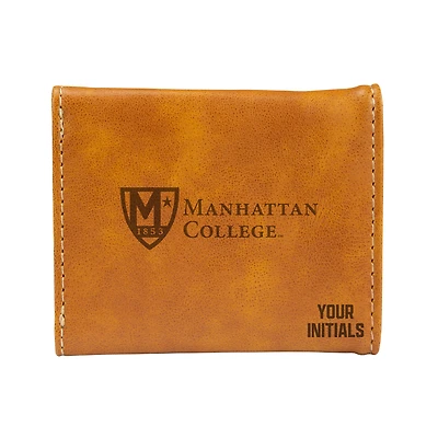 Brown Manhattan Jaspers Personalized Trifold Wallet