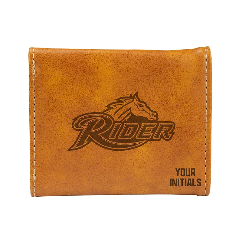 Brown Rider Broncs Personalized Trifold Wallet