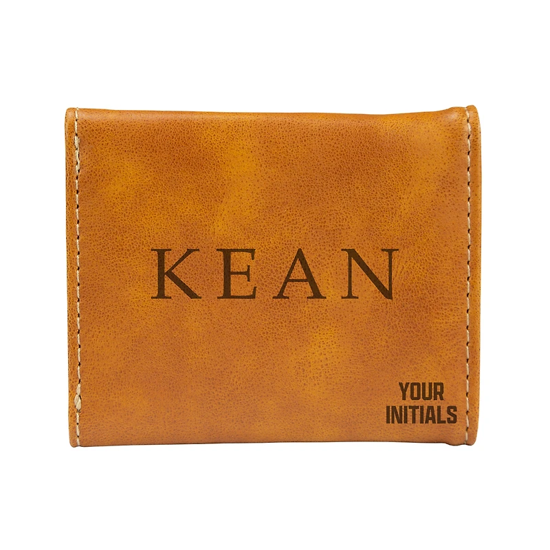 Brown Kean University Cougars Personalized Trifold Wallet