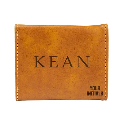 Brown Kean University Cougars Personalized Trifold Wallet