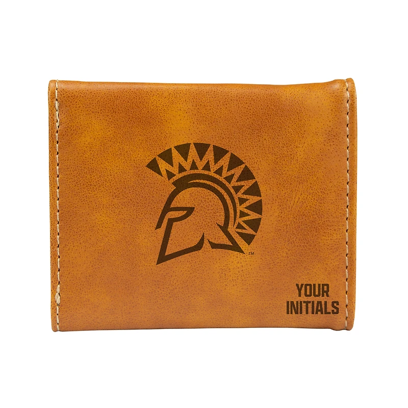 Brown San Jose State Spartans Personalized Trifold Wallet