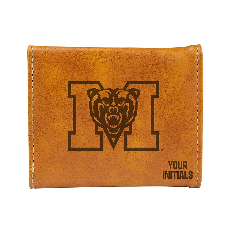Brown Mercer Bears Personalized Trifold Wallet