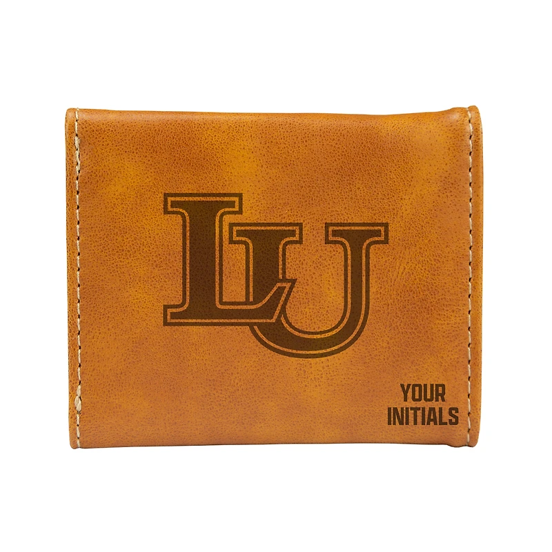 Brown Lindenwood Lions Personalized Trifold Wallet