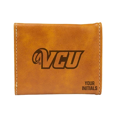 Brown VCU Rams Personalized Trifold Wallet