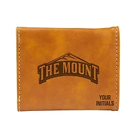 Brown Mount St. Mary's Mountaineers Personalized Trifold Wallet