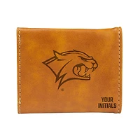 Brown New Hampshire Wildcats Personalized Trifold Wallet