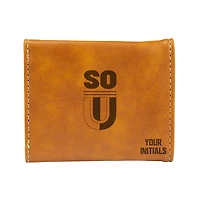 Brown Southern Oregon Raiders Personalized Trifold Wallet