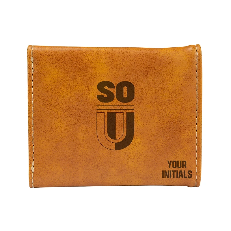 Brown Southern Oregon Raiders Personalized Trifold Wallet