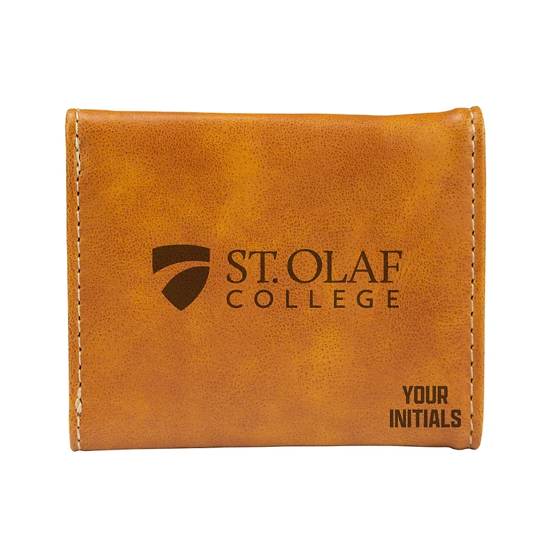 Brown St. Olaf Oles Personalized Trifold Wallet