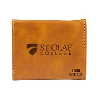 Brown St. Olaf Oles Personalized Trifold Wallet